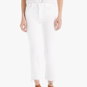 MOTHER White Ankle & Cropped Jeans